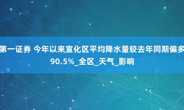 第一证券 今年以来宣化区平均降水量较去年同期偏多90.5%_全区_天气_影响